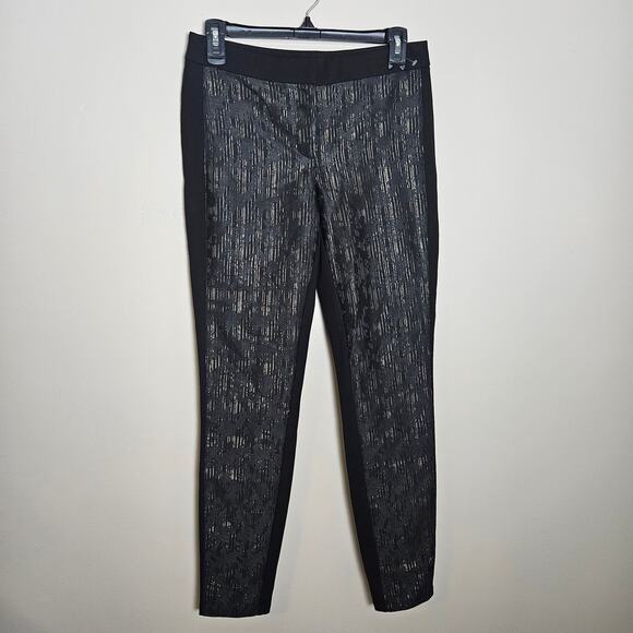 White House Black Market The Skinny Metallic Pants Sz 2 - Picture 3 of 13